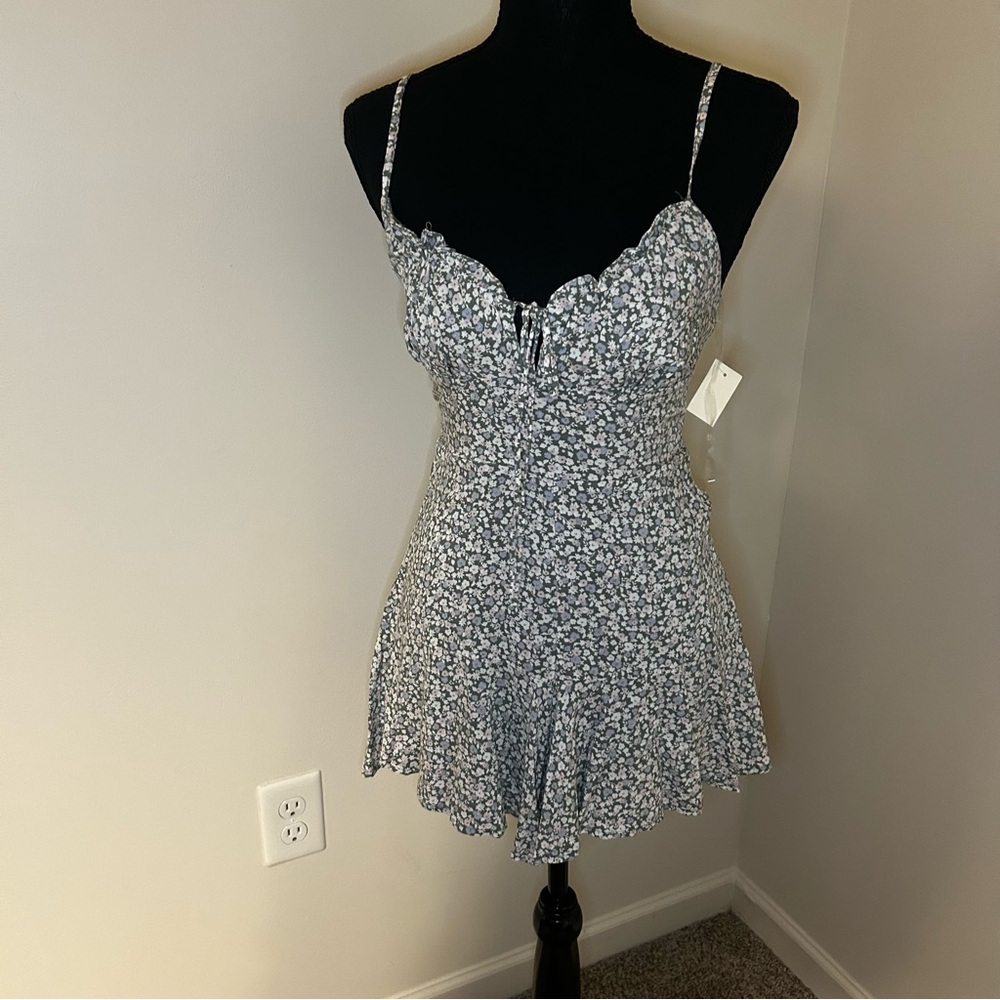 Aeropostale Floral Green Romper